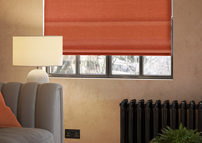 Carron, Tangerine - Motorised Roman Blind - Image 5